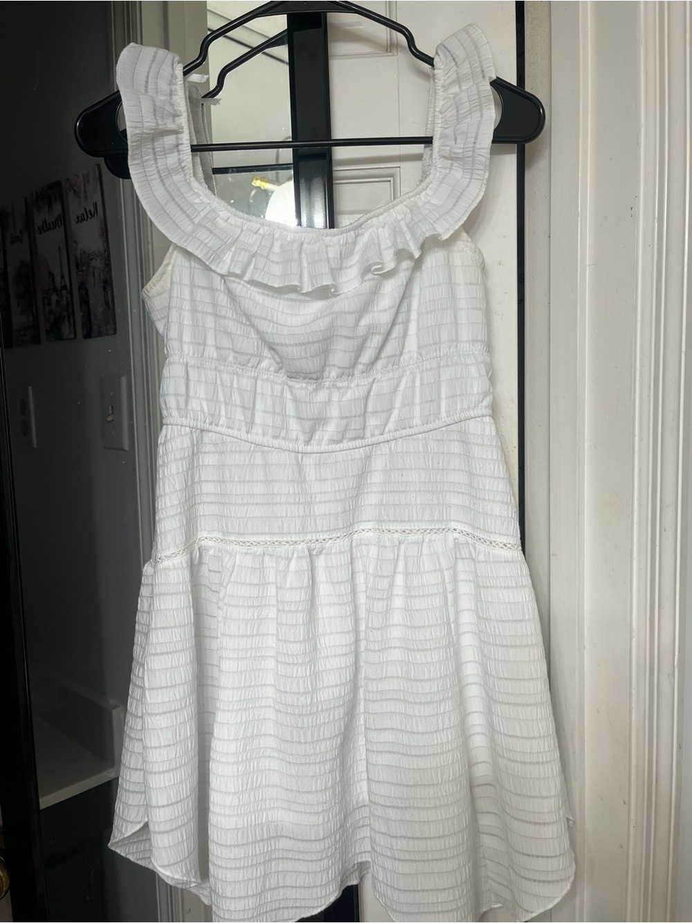 Wild Fable Girls' White Ruffle Sundress - Lightweight Summer Dress